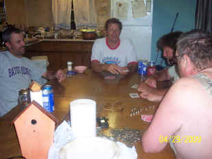 Playing cards at the 2009 Perch Harvest